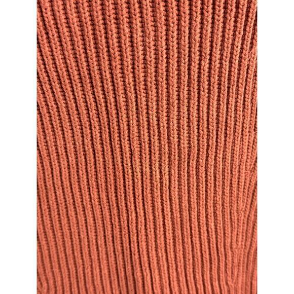 Vince. Cotton V-Neck Ribbed Sweater Vest Fig Orange Womens size XS - Picture 6 of 10